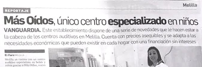 Más Oídos en la Prensa de Melilla